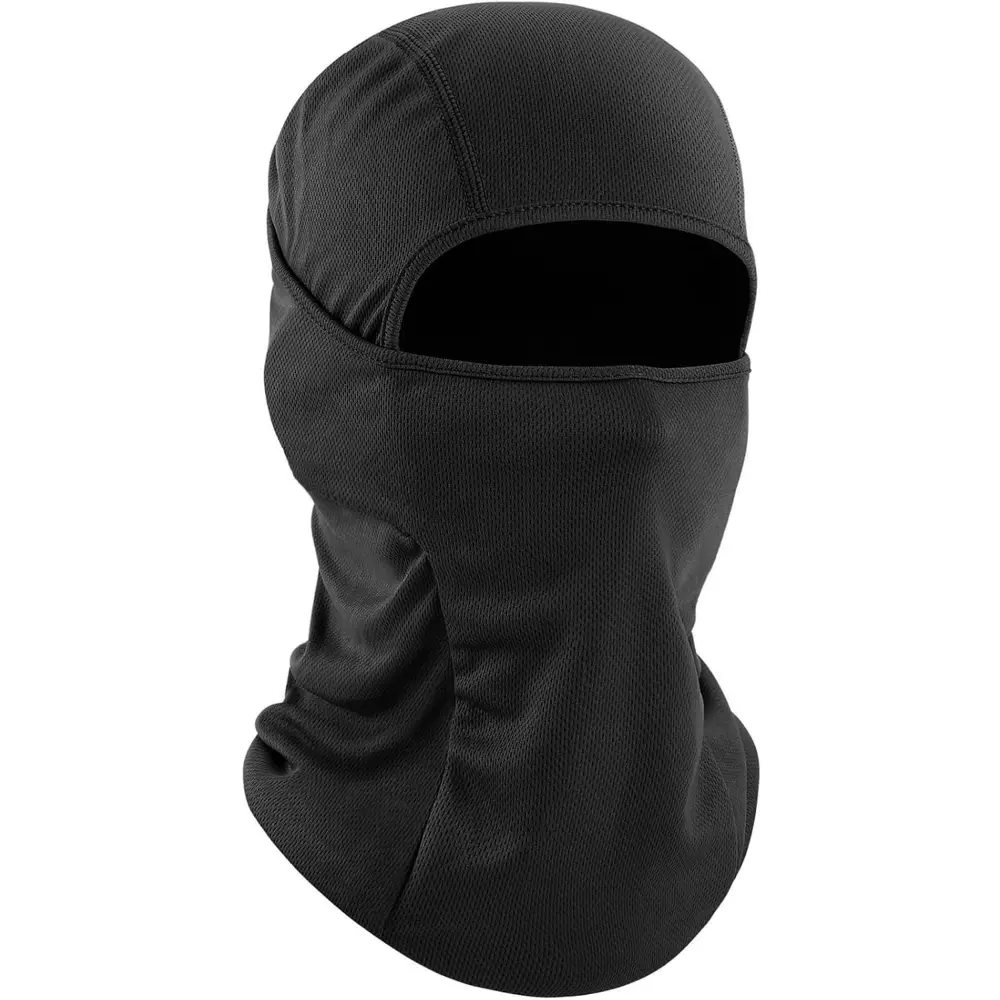 Unisex Cotton-Fleece Balaclava Ski Mask - Breathable Full Face Cover with Cooling UV Protection, Secure Fit, 1 Size for Summer Motorcycle Riding, Cycling, Hiking, One Size