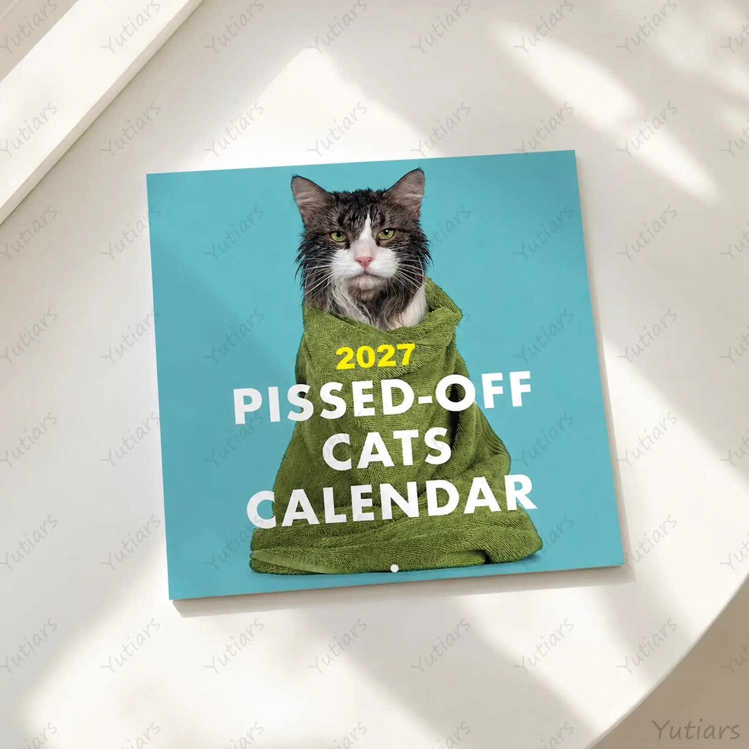2027 Funny Cat Wall Calendar, Pissed-Off Cats Monthly Calendar, Cute Crazy Cat Photography Gift, Home Office Decoration for Pet Lovers