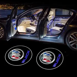 LED Car Door Welcome Lights for Buick Century Excelle Xt, 2pcs HD Logo Projector Lamp, Ford Mustang Compatible, Automotive Accessories
