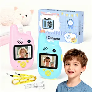 Video Walkie Talkies (2pcs) with Voice Changer, Video Call, Take A Picture, Dual Cameras Indoor Play Camping Hiking Travel Birthday Gift, Outdoor Communication, Travel, Colorful Design, Durable(2412-2462MHZ)