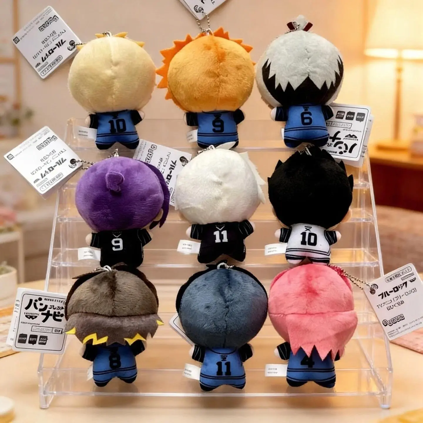 10cm Blue Lock Anime Game Plush Toy KeyChain Pendant Backpack Charm  Creative Birthday Gift Figure Doll