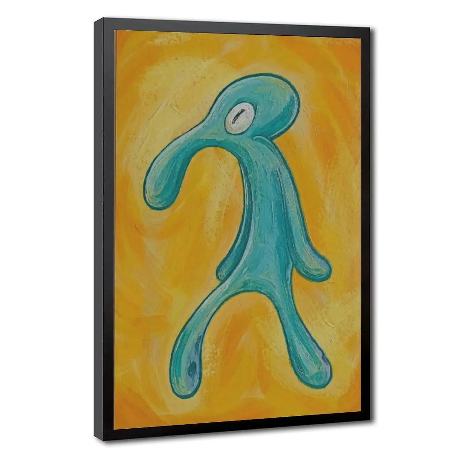 Perfect Anime Gift - Squidward Bold-and-Brash Canvas Poster, Spongebob Comic Hero Art Print, Unique Aesthetic Wall Decor, Dorm Bedroom Home Ornament & Birthday Present