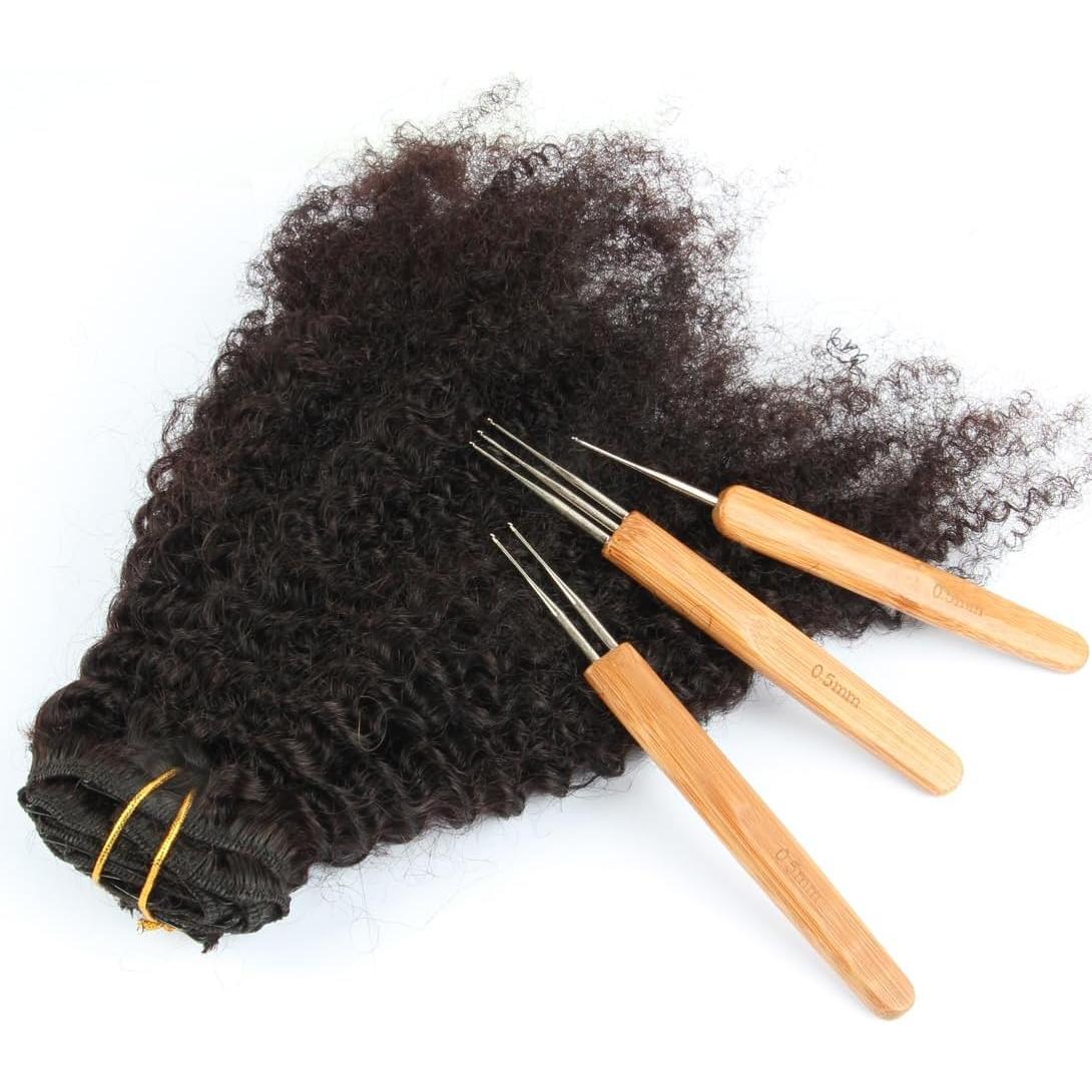 3 count Dreadlock Crochet Hook for Hair, Dreadlock  Tool for Braid Craft 1 Hook, 2 Hooks, 3 Hooks 0.5mm