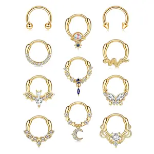 CASSIECA 16G Septum Rings Septum Jewelry Septum Piercing Jewelry Cute Snake Butterfly Septum Ring Daith Earrings  DealsForYouDays