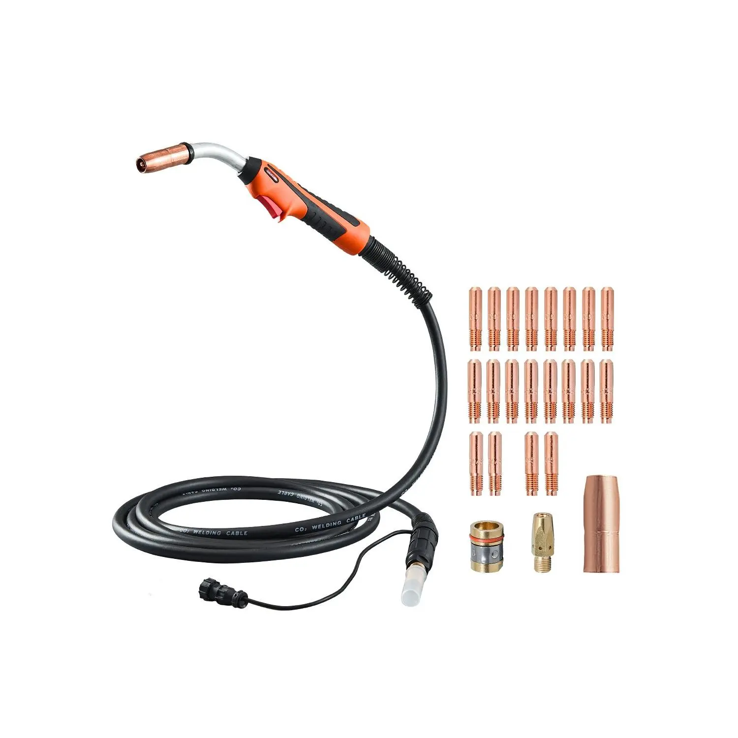 【Summerfinds】VEVOR 250Amp Mig Welding Gun with 15FT Cable, Compatible with Millermatic 200, 210, 212, 250, 250X, 251, 252 Welders, Suitable for 0.030", 0.035" and 0.045" Welding Wires