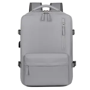 Simple and casual travel bag for men and women, computer backpack with dual shoulder straps, high-end feel, large capacity, waterproof business backpack