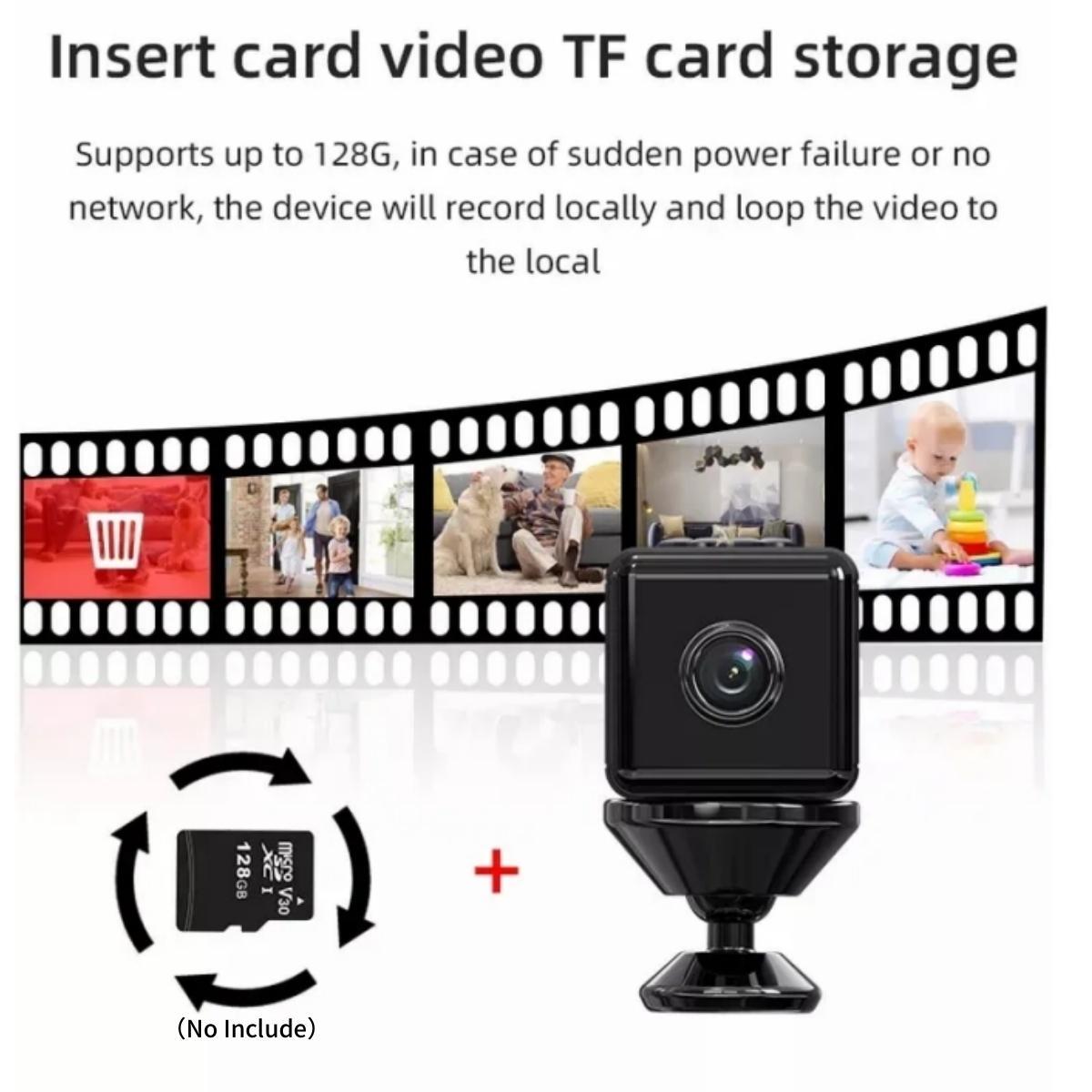 Portable Mini Square Security Camera, 2.4GHz Wifi Camera with Infrared Night Vision, Home Indoor Monitoring Camera with App Control & Circulation Recording Portable Mini Square Security Camera, 2.4GHz Wifi Camera with Infrared Night Vision, Home Indoor Monitoring Camera with App Control & Circulation Recording