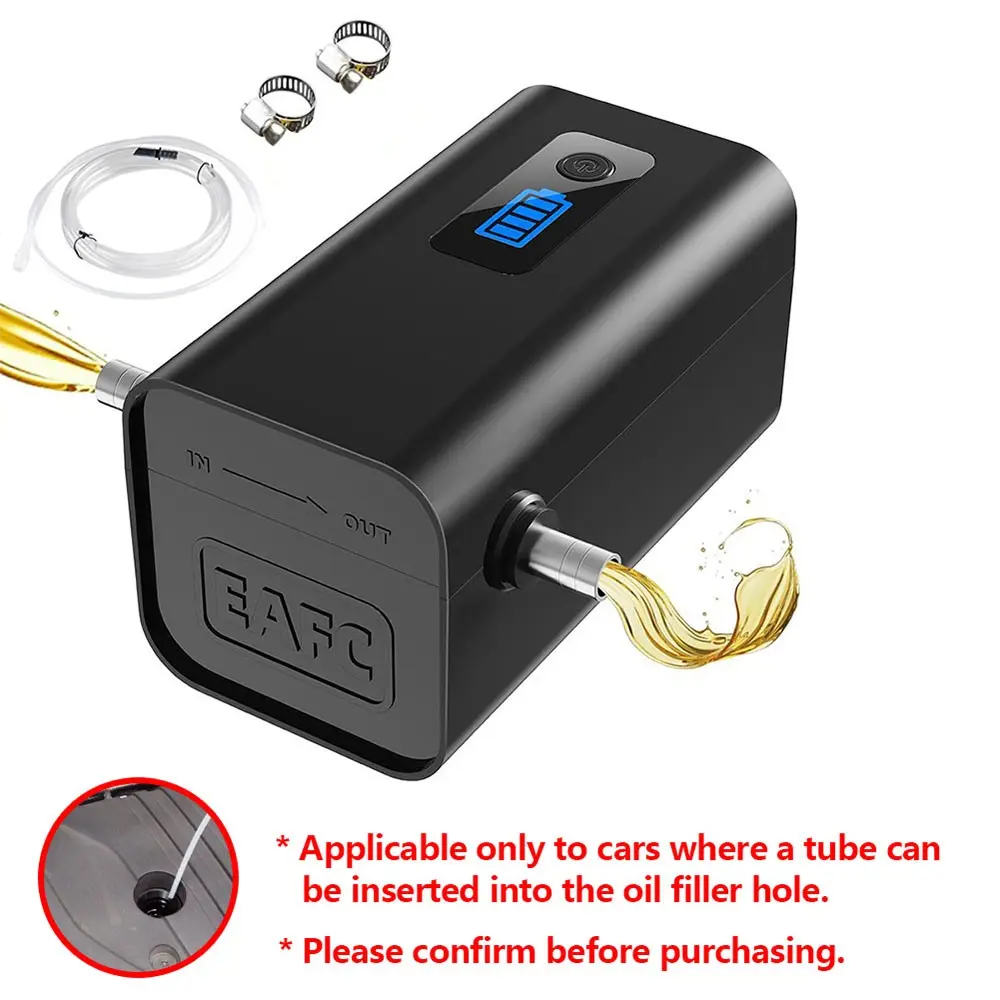 Wireless Operation Rechargeable Oil Pump with Large-Capacity Battery and High-Power Self-Priming Pump, Portable Design, Suitable for Multiple Scenarios, Tools (Only for Cars with Hose-Accessible Oil Filler Neck) #GLOBAL PICKS