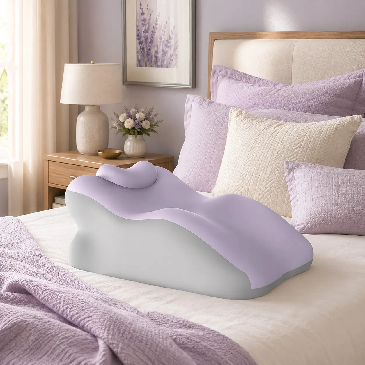 Couple Shared Dual Person Waist Cushion Pillow, Multi-Functional Back Support Pad, Quick Clean, Durable, Bed Headrest Sofa Cushion, Waist Wedge Bolster Dxz-27