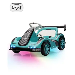 6V Electric Racer Go Kart - 2.4G Remote Control & Pedal Operation | 2MPH Max Speed w/ Safety Belt, Music & USB | ASTM Certified Ride-On Toy