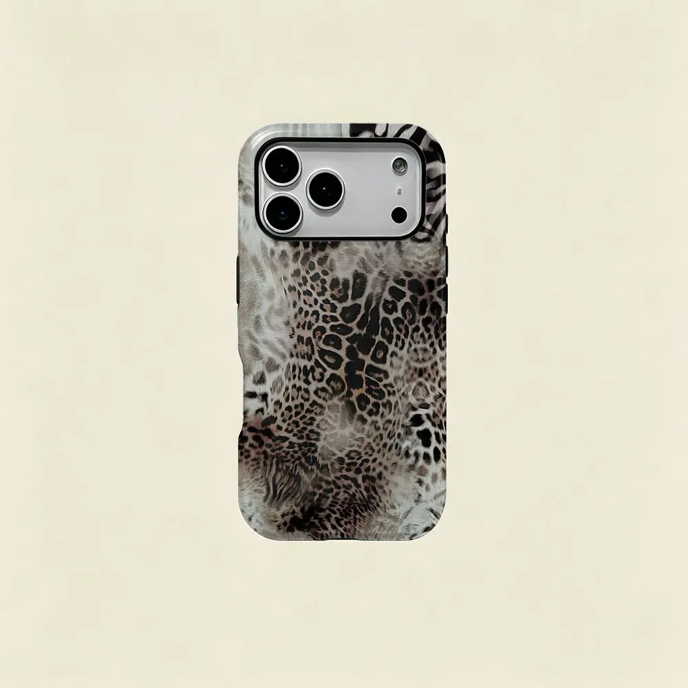 Animal Print Cheetah Zebra Tiger Phone Case , Shockproof Rugged Cover Dual Layer Soft TPU Hard Bumper Shell for iPhone 11 12 13 14 15 16 17 Pro Max Plus