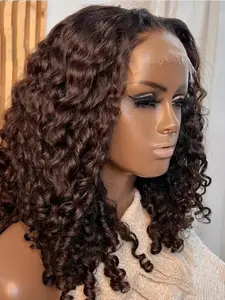 13x4x1 Lace Front Full Wig, Soft Glue-Free Wavy Hairpiece, 26 Inches Long, 180% Density, Heat-Resistant Fiber, All Seasons Use