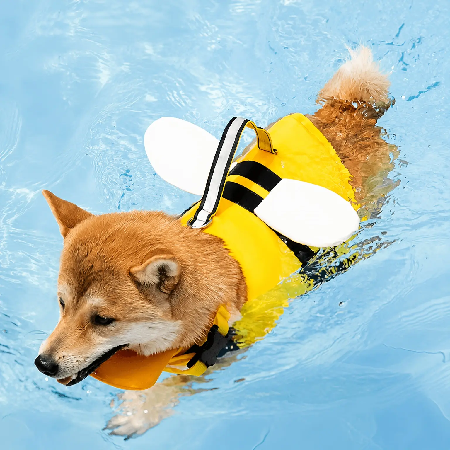 Dog summer swimming life jacket, high buoyancy pet swimming vest with handle, adjustable safety floating suit suitable for small and medium-sized dogs, summer swimming pool beach equipment