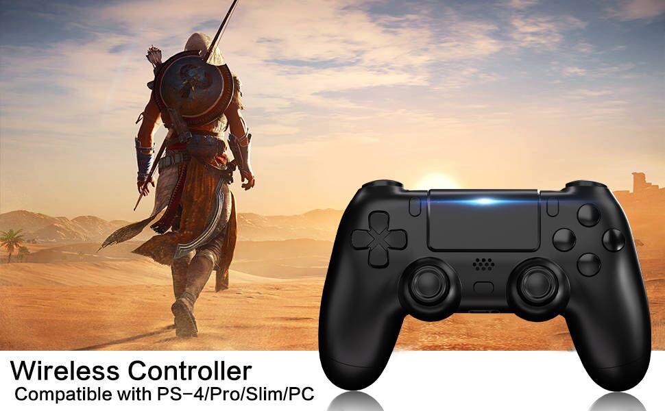 YUYIU Controller for PS4 Wireless Game Controller, Six-AxisHigh.Performance Dual Vibration, with USB ChargingCable, Compatible with Slim/Pro/Pc GamingAccessories