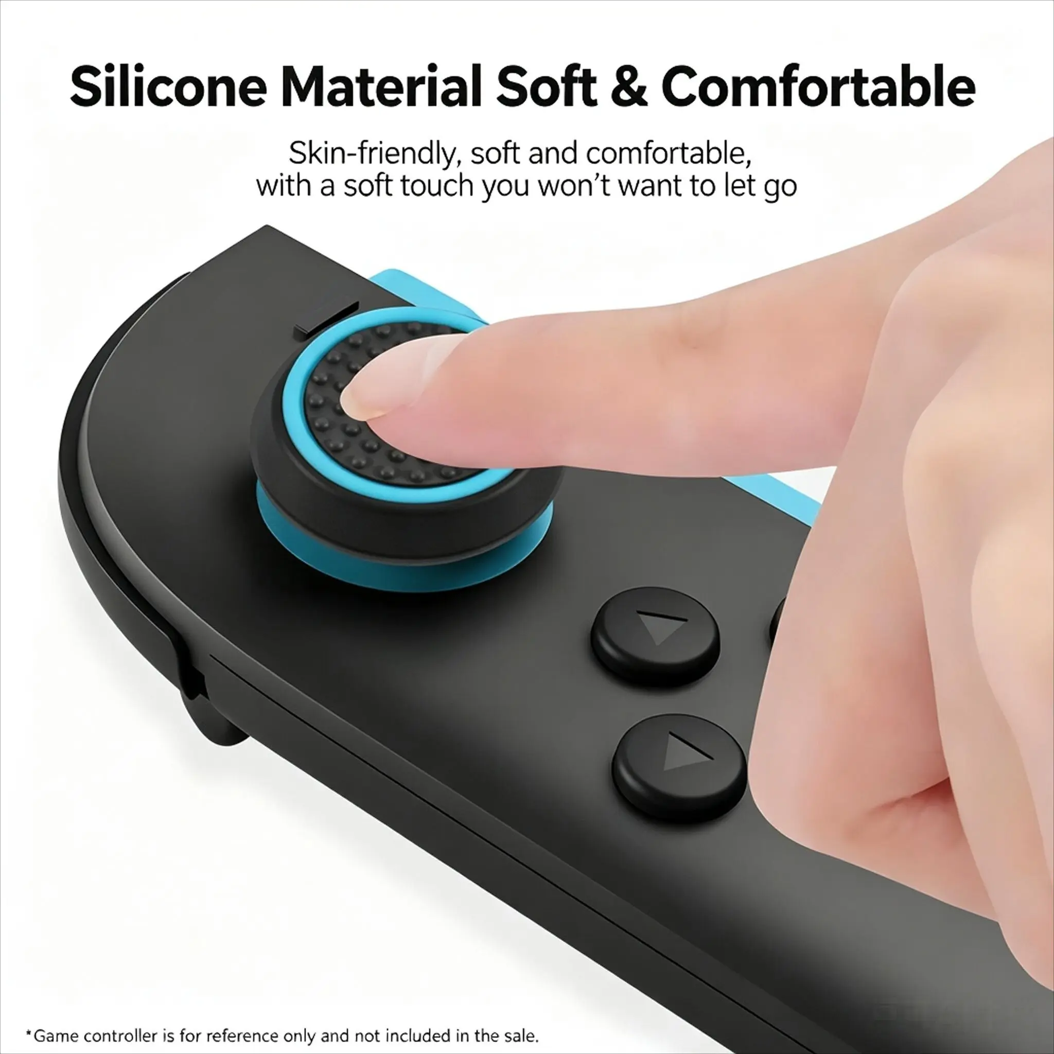 Switch Thumb Grips, Controller Accessories, Soft Silicone Joy-Con Joystick Caps, Anti-Slip Texture Boosts Gaming Grip & Comfort, Wear‑Resistant Fit for Switch 2 Controllers, Reduce Thumb Fatigue for Long Play Sessions, Color Options
