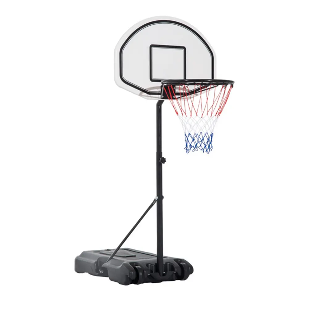 28" x 19" Backboard Adjustable Pool Basketball Hoop System Stand Kid Poolside Swimming Water Maxium Applicable Ball Model 7 #   White & Black
