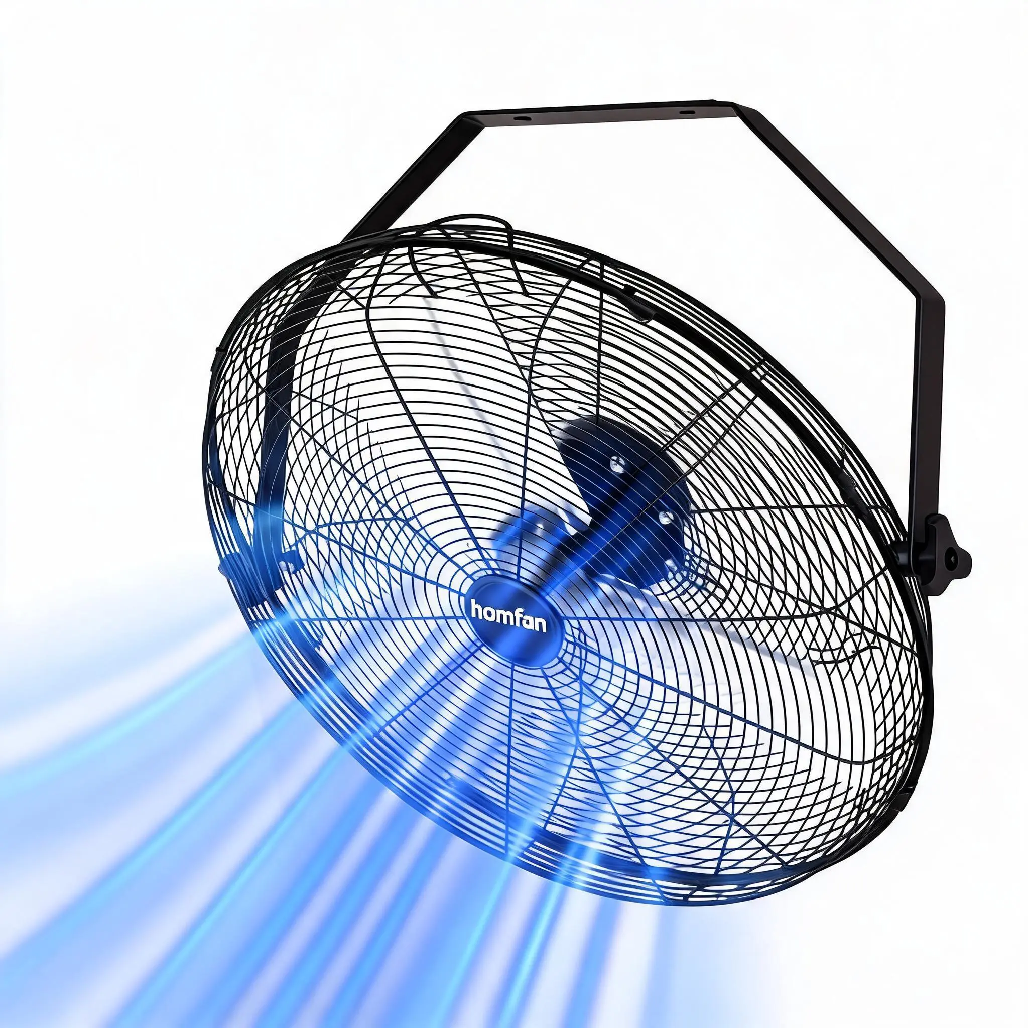 18"/20" Wall Mount Fan, 3500-4800 CFM 3-Speed High Velocity Industrial Fan with 360° Tilt Head, IP44 Waterproof Heavy-Duty Aluminum Blades for Workshop, Warehouse, Greenhouse & Commercial Use