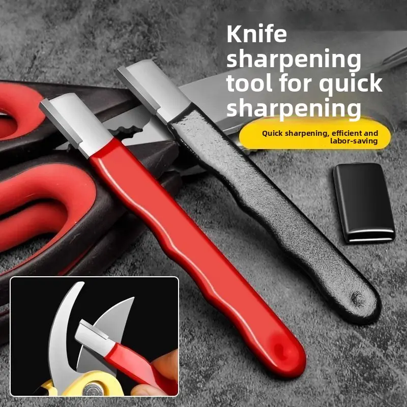 Multi-Purpose Knife Sharpener, Manual Blade Sharpening Tool for Kitchen Knives, Scissors, Cleavers, Axes & Hatchets