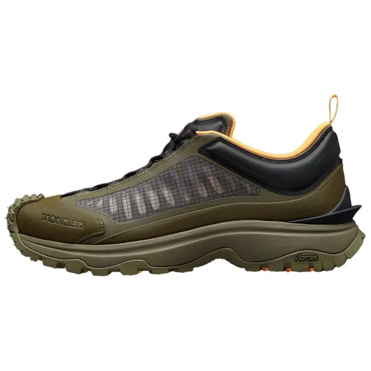 Moncler Trailgrip Lite Low-Top Men's Closed Cushioned Casual Trainer - Khaki Walking Footwear, House White Official Shoes with Maison Mihara Verifiable Credentials & Global Authentication Support