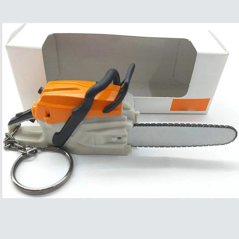 Creative Chainsaw Keychain Cartoon Mini Tool Pendant Suitable For Keychain Backpack Hanging Decoration Birthday Holiday Gifts