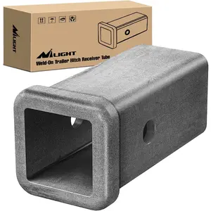 Nilight Hitch Adapter 2 Inch x 6 Inch Combo Bar Trailer Receiver Tube Weld-on Raw Steel Hitch Bar