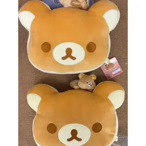 Cloud-Soft Bear Plush Cute Toy Doll Pillow With Mini Rilakkuma Pancake Series For Sofa Decor And Relaxation