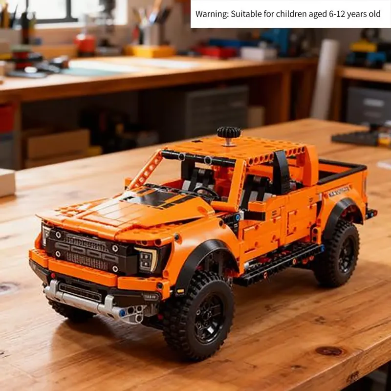 1379 Pieces Tech Dragon F150 Pickup Race Car Building Set, Compatible Moc DIY Auto Blocks Toy, Gift for Kids Teens Adults