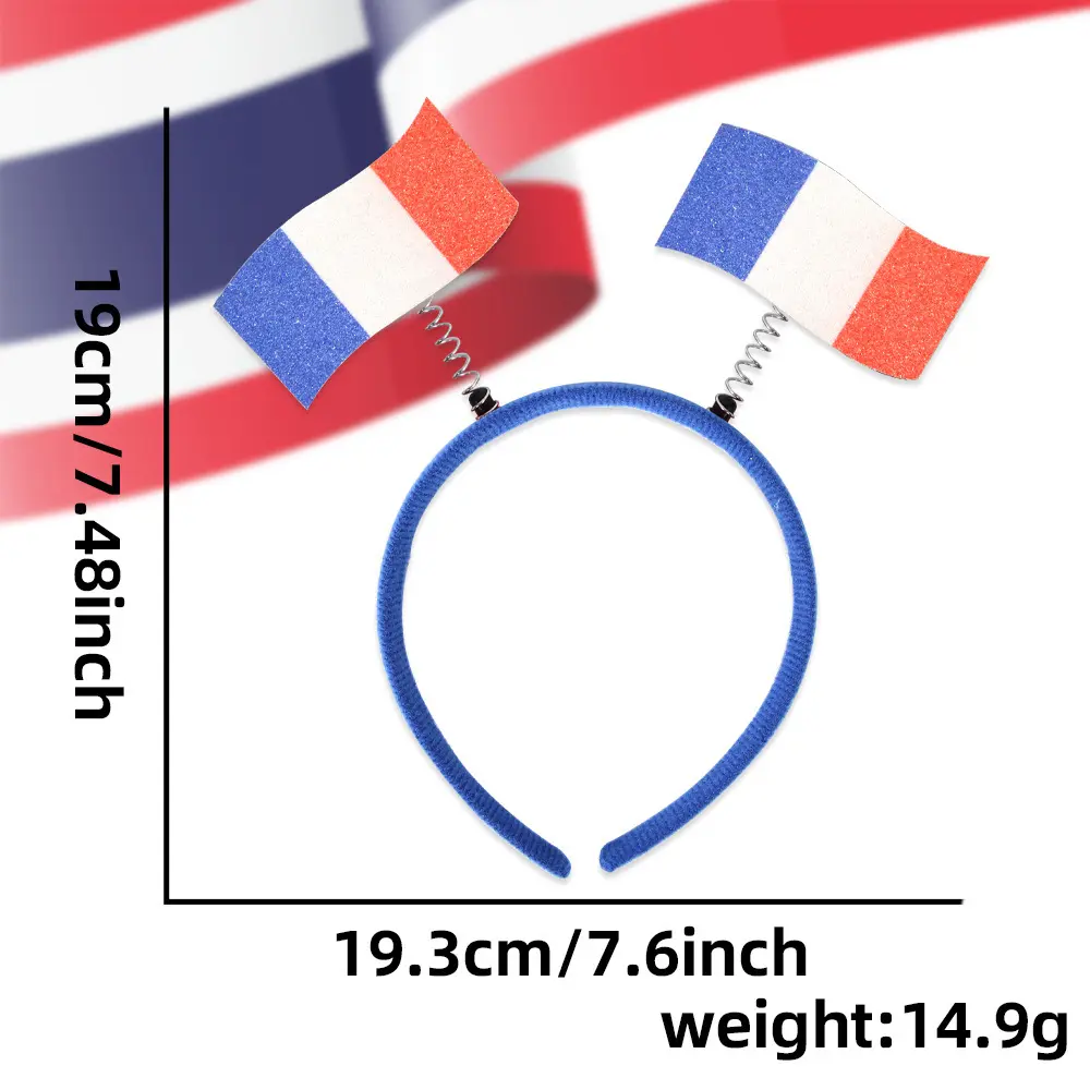 Viral Country Flag Cheer Headband - National Flag Headband for Sports Game Day Party Decoration