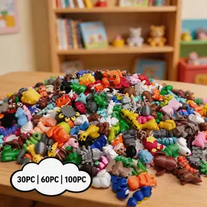 30/60/100pcs Multi-Joint Animal Party Gifts, Classroom Rewards, Easter Egg Filler, Garden Decor, 3D Printed Animal Dolls, Cute Figurines, Random Selection, Multicolor