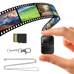 Mini Keychain Digital Camera, 1080P Pocket-Sized Rechargeable Camera with 32GB Card, Ideal for Travel, Family Photos, Outdoor Activities, Long Battery Life