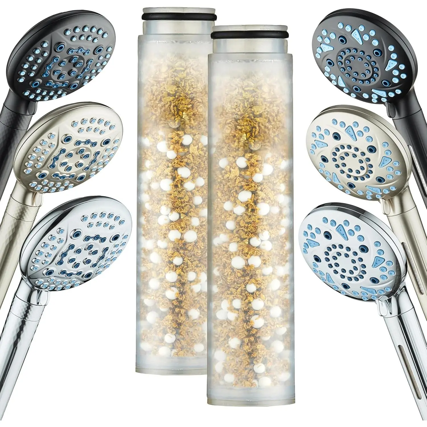 2-pack American KDF Pure Stay-Clean Shower Filter Replacement Cartridge for World's Most Advanced Handheld Shower Heads with Built-in Water Filter and 2-mode Power Wash - Top American Brand