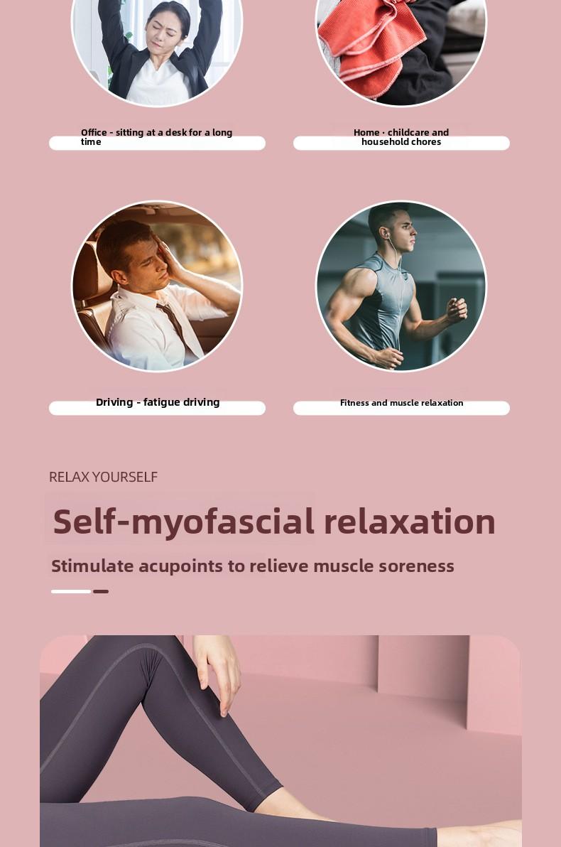 Fascia Ball for Foot Massage & Yoga Fitness TPE Dual Ball Design for Lumbar and Back Muscle Relaxation in Smoky Purple Roland Purple Starry Gray Immersive Black