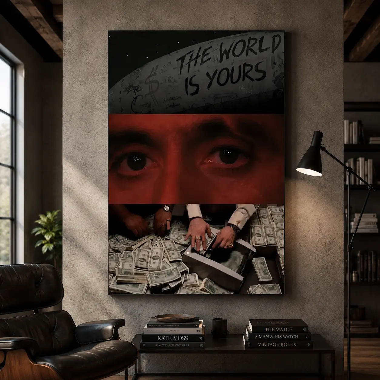 Scarface Tony Montana Canvas Print Poster, Classic Gangster Movie Wall Art, Creative Mural Decor, Movie Lover Gift, Bedroom Decor, Living Room Decor, Man Cave Decor