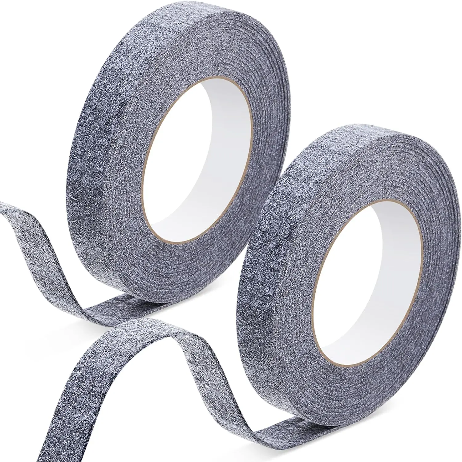 2 Rolls 5/8 Inch x 17 ft Multipurpose Felt Weatherstrip Seal Felt Strips for Windows Doors Cabinet Insulation, No Adhesive Backing, Gray