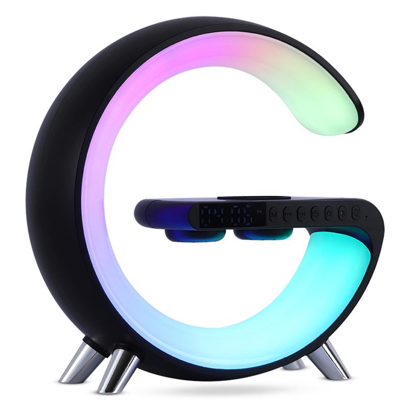 New Intelligent G Shaped LED Lamp Bluetooth Speake Wireless Charger Atmosphere Lamp App Control For Bedroom Home Decor