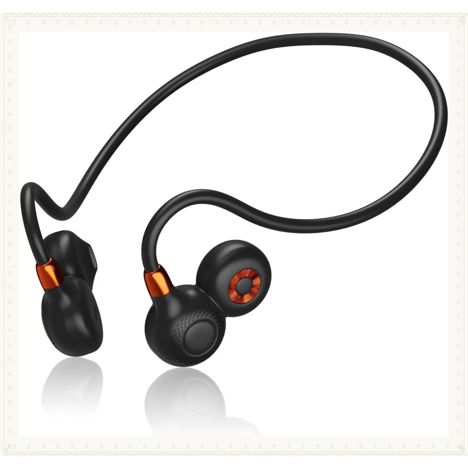 Open Ear Headphones Bluetooth 5.3 Wireless Air Conduction Sport Earbuds, Premium Sound, IPX6 Waterproof, Clear Call, 19g Lightweight Earphones for Running Cycling Workouts, BlackGift