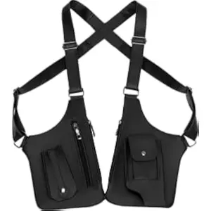 Double Shoulder Armpit Bag, Anti-Theft Hidden Underarm Strap Wallet Pocket Holster Phone Leisure Double Shoulder Pouch