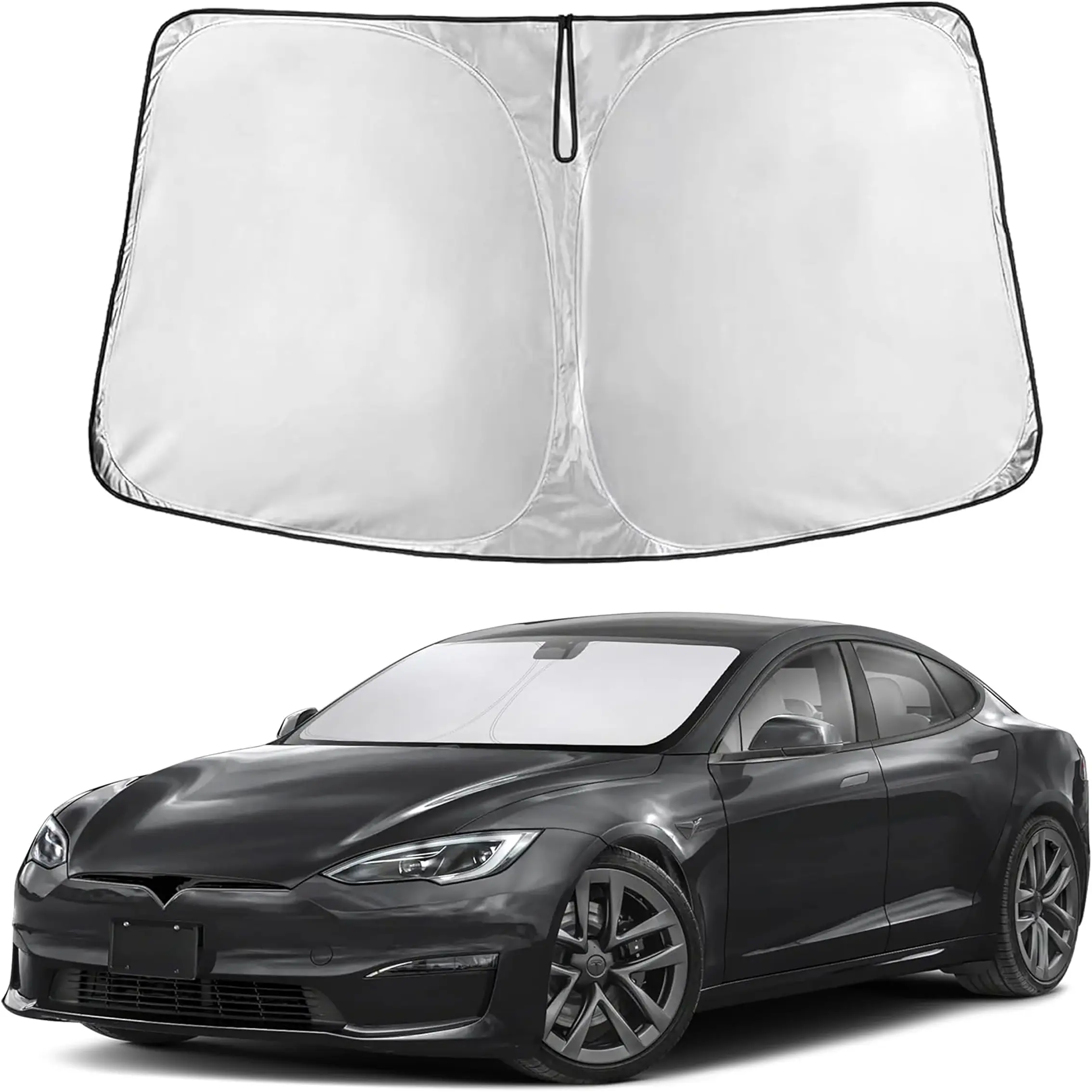 Tesla Model S Sunshade Cover, UV Protection for Tesla 3, Y, X Windshield and Window Shades, Car Accessories, Heat Insulator