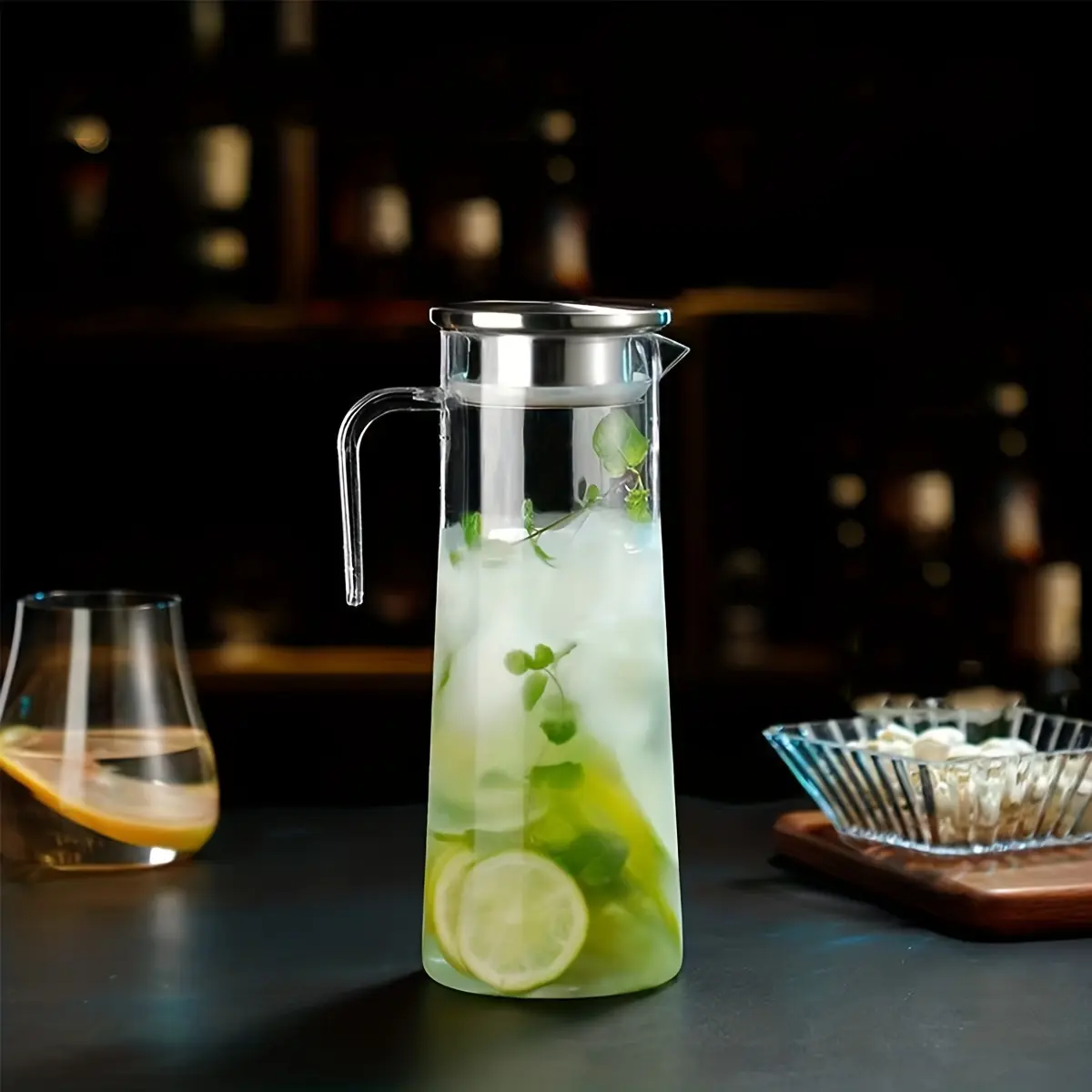 1pc Beverage Chilling Bucket, Cooler Jug, Large Capacity Water Bottle, Party Supplies, Freezer Safe, Suitable for Storing Lemonade, Soda, Lemonade Pitcher, Cold Water Pitcher