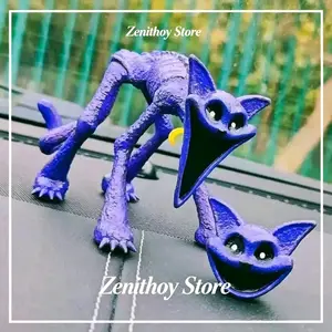 Smiling Critters CatNap Figure Poppy Time Double Head Scary Creature Statue Horror Game Model Toy Car Ornament Desktop Deco Gift