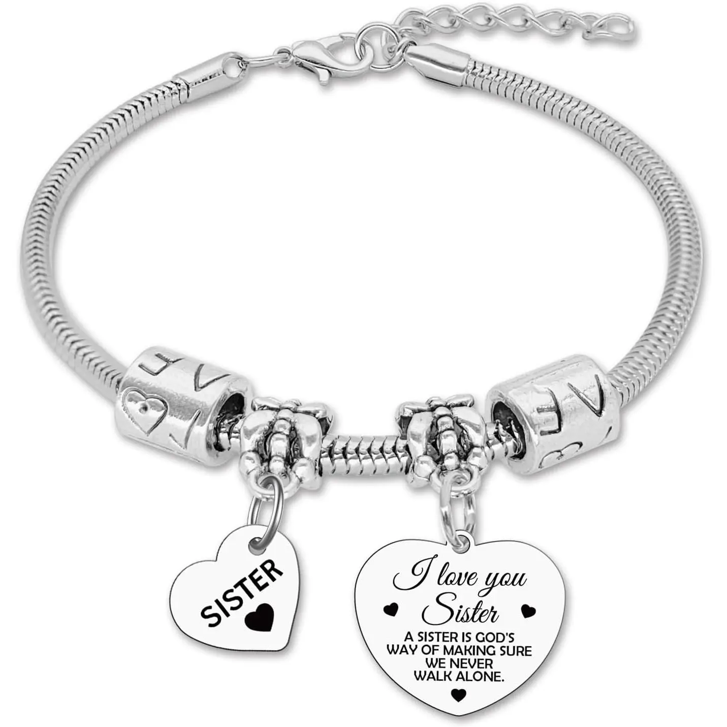 Sister Bracelets for Women Sister Birthday Gifts from Sisters Gifts for Birthday Christmas Friendship  Stainless Steel