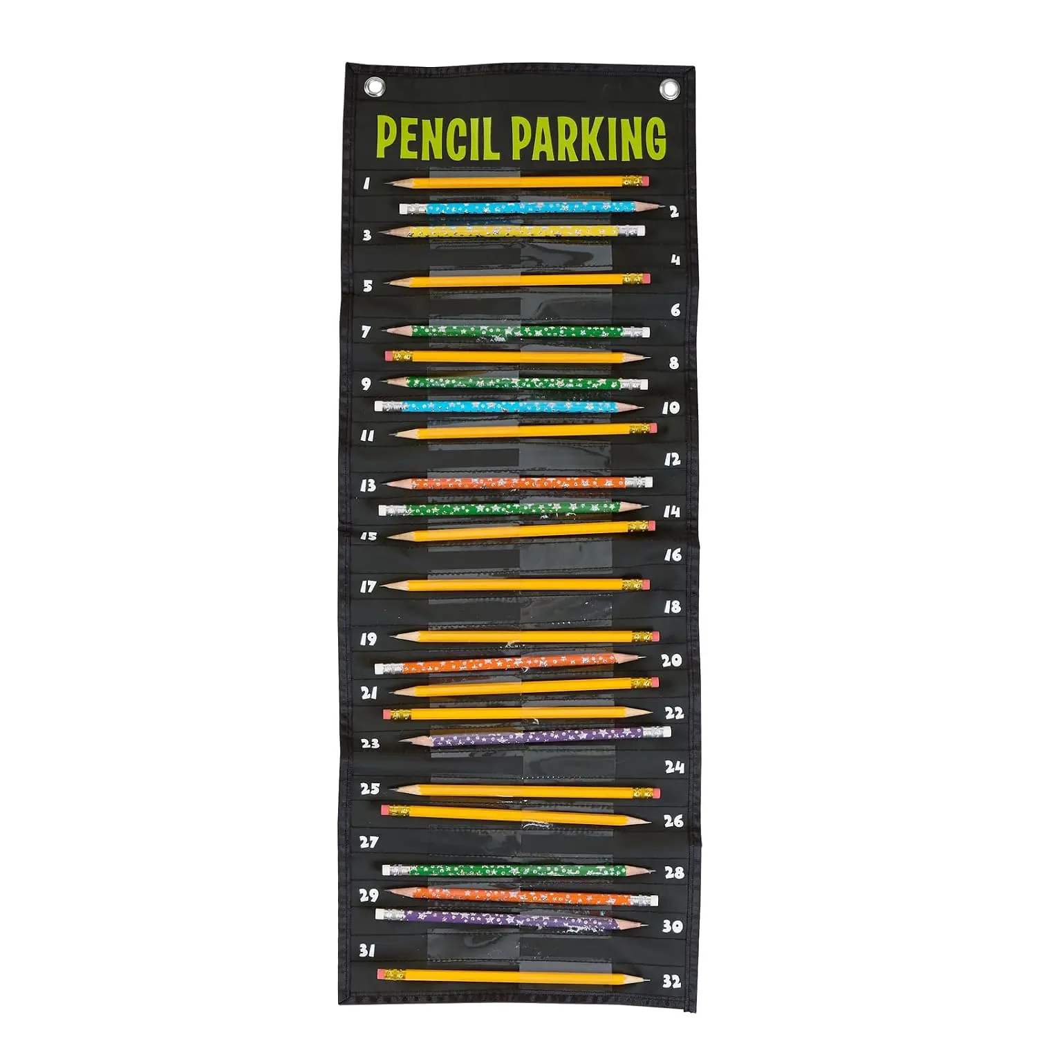 Pencil Solution Pocket Chart & Numbered Dispenser |  Classroom Organizer and Storage  for Teachers