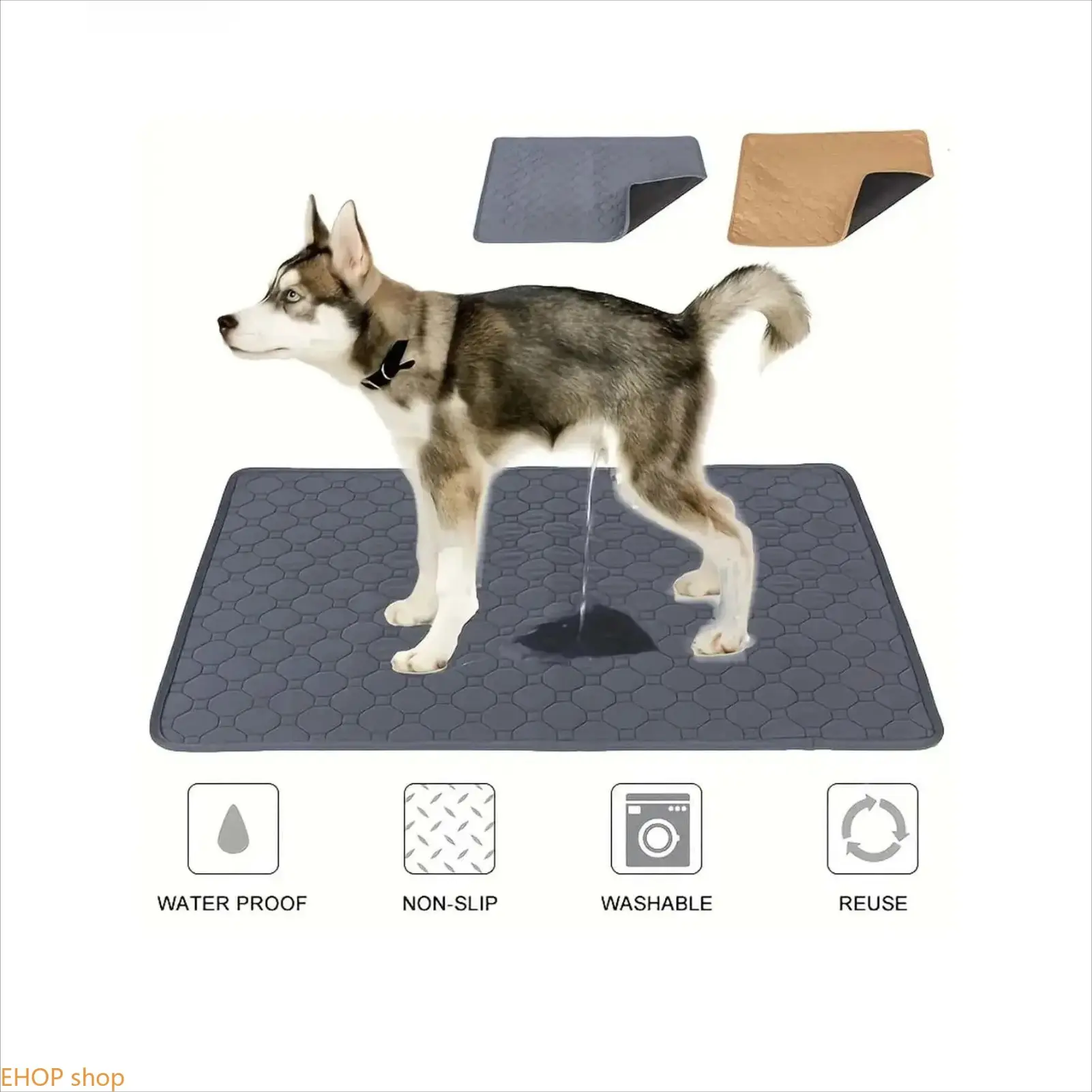 Washable Reusable Dog Pee Pad Large Anti-Slip Leak-Proof Absorbent Training Mat For Crate Playpen Sofa Pet Bed Protection