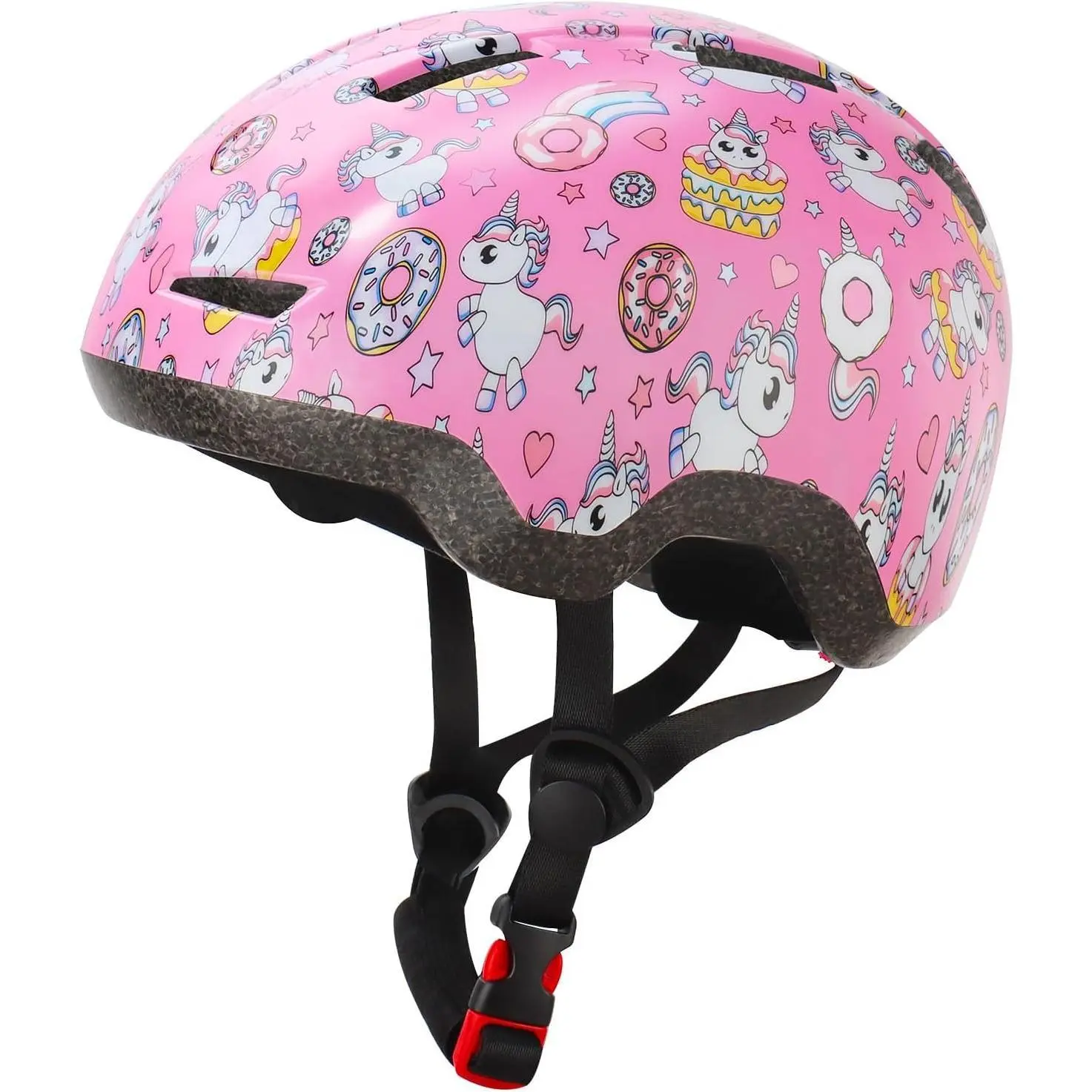 Kids Bike Helmet for Ages 3-8, Toddler Helmet for Boys Girls with Unicorn Print, Adjtable Lightweight Helmet for Cycling Scooter Skateboard