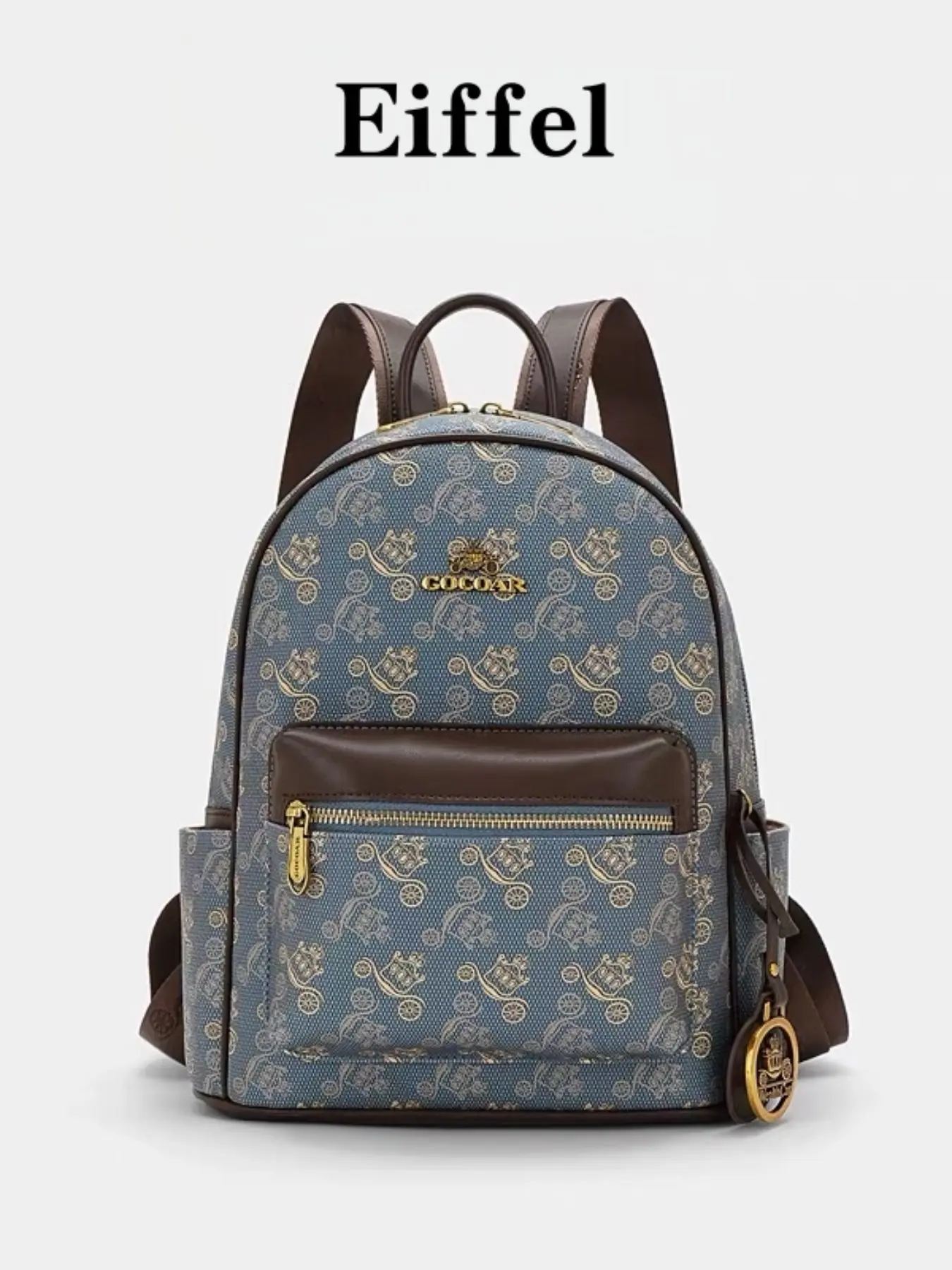 Cocoar Fashion Classic Floral Women's Printed Backpack, Shopping Travel Commute Bag, Sweet Vintage Car Pattern, All over Print Design