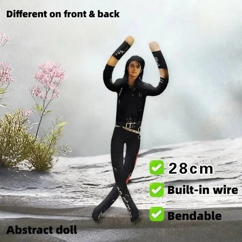 Anime Michael Jackson Cosplay Prop Doll Plush Stuffed Figure Dolls Room Decoration Abstract Joint Mobility Props Gift