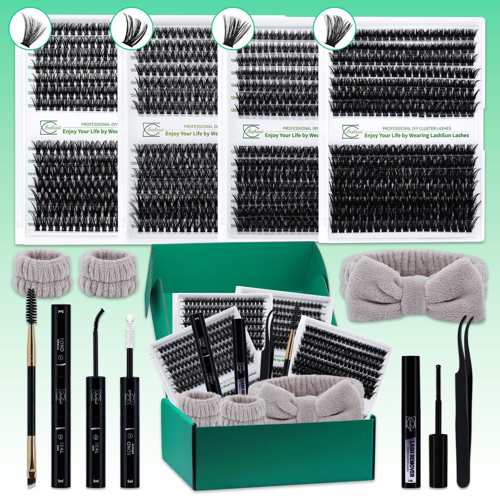 Mixed Length Individual Kit, Lash Clusters Kit, 1 Box Natural Look Eyelash Extensions, Self Grafting Curl Eyelashes, Eye Makeup Enhancement False Eyelashes, Cosmetic, False Eyelash Set, Eyelash Enhancements DIY Eyelash Extensions