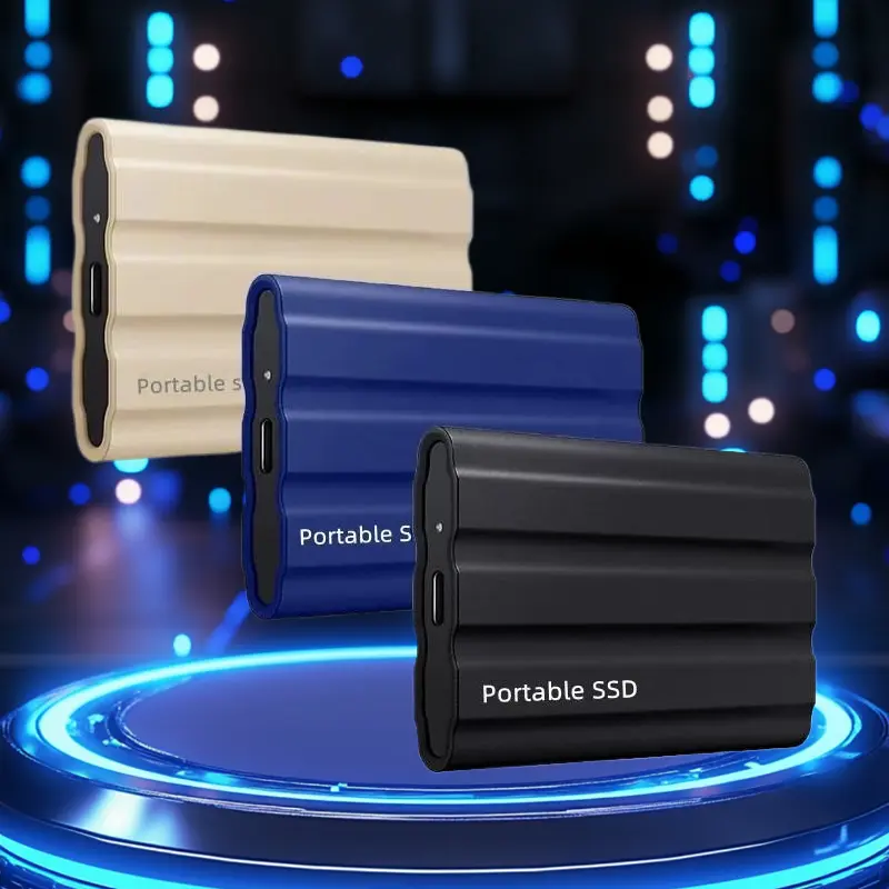 Portable External SSD with USB3.0 Port, 2TB/4TB/8TB High Capacity, Fast Transfer Solid State Drive for Mobile Data Storage