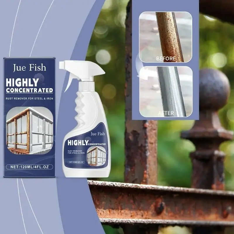 Powerful Rust Removal Spray, 120ml Highly Concentrated Rust Cleaner Restore Metal Luster & Prevent Future Rust Removal
