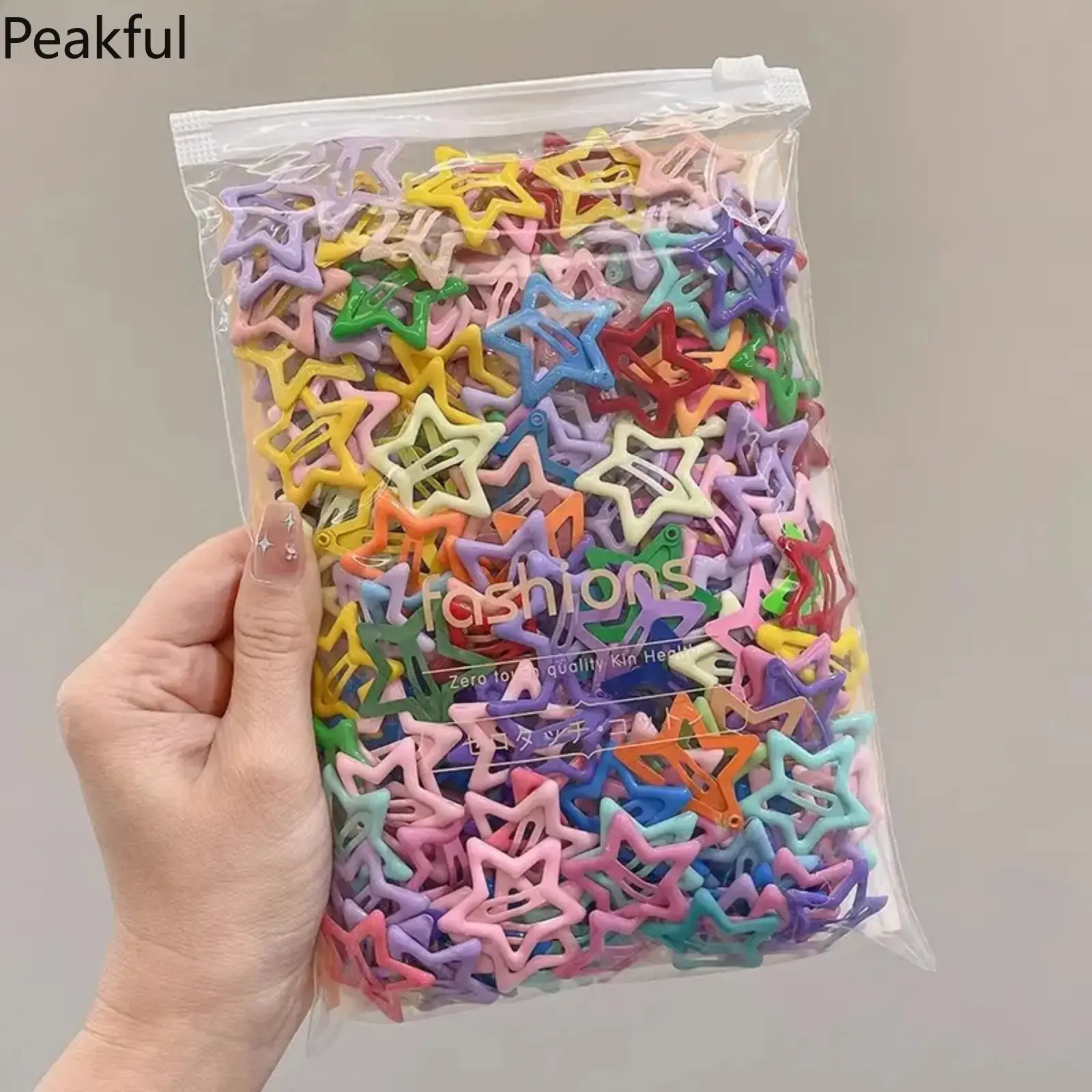 100 Pack Cute Star Hair Clips in Candy Colors, Non-Slip Mini Hair Accessories for Girls Women, Lightweight Barrettes for Travel, Party & Everyday Hairstyles